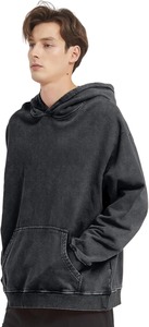 Sweat à capuche délavé à l'acide pour hommes et femmes unisexe surdimensionné Vintage sweats à capuche en coton épais pour hommes 2025 nouvelle mode - Product Image 2