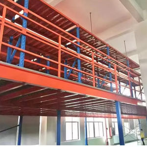 Solusi penyimpanan baja lapisan ganda industri tugas berat kustom rak loteng rak rak susun rak Multi-Level - Product Image 3