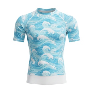 Camiseta de compresión duradera sublimada para hombres, mujeres y niños, para MMA, BJJ, Jiu Jitsu, entrenamiento sin gi, personalizada, al por mayor, traje de baño - Product Image 1