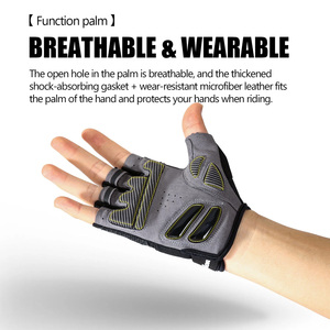 Guantes de Ciclismo de medio dedo Logotipo personalizado Durable Antideslizante Guantes de agarre ligeros para deportes al aire libre Equitación Entrenamiento físico - Product Image 2