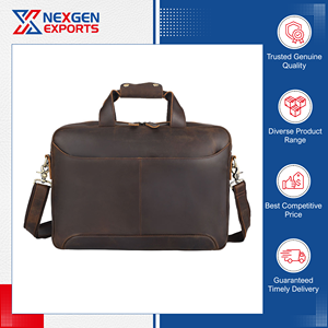 Nouvel arrivage : Sacoche pour ordinateur portable en cuir véritable pour homme, style vintage, qualité supérieure, durable, souple, pour voyage et conférence - Product Image 5