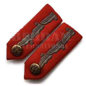 Custom Made Embroidered Lace <b>Pin</b>-On Gorget Badges-Best Selling Uniform Badges Low MOQ BEHRAM INTERNATIIONAL BI-1014 - Product Image 2