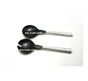 Vaisselle de table en corne naturelle élégante et royale, serveur de salade ou fourchettes cuillères pour un usage domestique et en restaurant à prix avantageux - Product Image 4