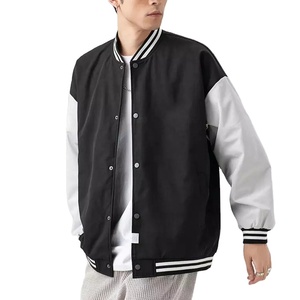 Veste universitaire pour femme avec logo personnalisé 100% laine de polyester et vêtements longs à manches en cuir - Product Image 1