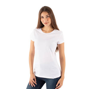 Tasa barata Ventas al por mayor Verano Mujer O Cuello media manga color manga corta Mujer Casual camiseta - Product Image 6