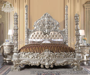 Juego de muebles de dormitorio Royal White en 5 piezas, diseño francés, muebles de dormitorio barroco blanco, lujoso juego de dormitorio para decoración del hogar, EE. UU. - Product Image 6