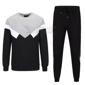 Ensemble de survêtement d'entraînement unisexe personnalisé pour l'hiver, coupe ajustée, en coton 100%, avec logo et couleur personnalisables - Product Image 1