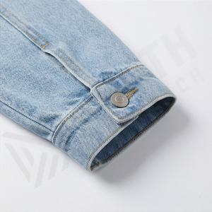 Chaqueta de Mezclilla 100% Personalizada para Hombre, Estilo Casual de Invierno, Color Sólido, con Bolsillos y Logotipo Personalizado en la Parte Delantera, Alta Calidad - Product Image 6