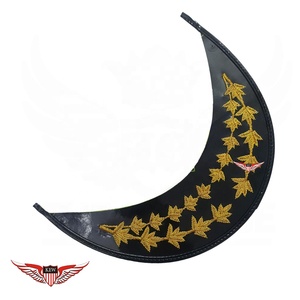 KEW Wholesale Hand Embroidered High Rank 2 Row Oak Leaf <b>Cap</b> <b>Peak</b> Visor for Parade Ceremonial Uniform Gold Bullion <b>Peak</b> Visor - Product Image 1