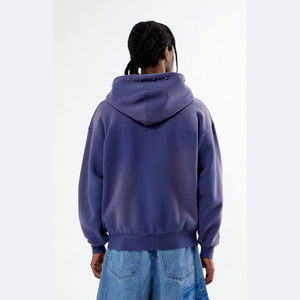 Sweats à capuche zippés sur mesure pour hommes Pocket Stone Work Wholesale Sun Fade Oversize Sweatshirts lourds avec chemise de survêtement à motifs - Product Image 2