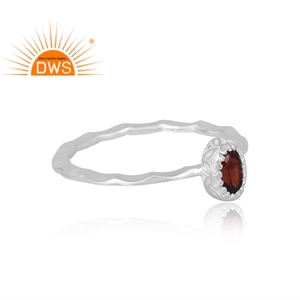 Anillo de piedras preciosas de granate Natural de Plata de Ley 925 de diseño increíble, joyería personalizada para mujer, regalo para ella - Product Image 4