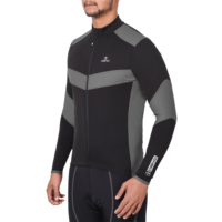 Camiseta térmica Roubaix de manga larga con logotipo personalizado, ropa de invierno para ciclismo, camiseta para montar en bicicleta con cremallera y bolsillos traseros