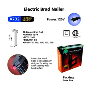 Grapadora eléctrica de calibre 18, 120V, certificado, 15(5/8 ")-32mm(11/4") - Product Image 3