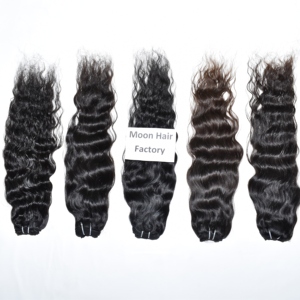 Extensions de cheveux humains naturels indiens non traités, aspect naturel, tissage profond, ondulées, trame unique, cuticules alignées, à vendre - Product Image 2