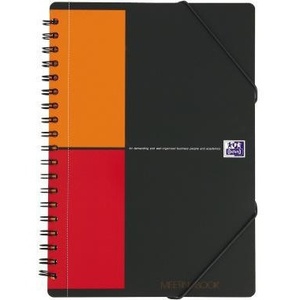 Cuaderno Oxford International Meetingbook Connect College, 80 Hojas, DIN B5, Cuadriculado, Polipropileno, Gris/Naranja/Rojo - Product Image 1
