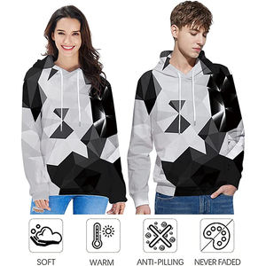 Oem Design Zip Up Hoodies Hombres Sublimado 100% Poliéster Casual Pullover 100% Algodón Sudadera con capucha para hombres y mujeres - Product Image 2