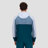 Chaqueta cortavientos con cremallera a prueba de agua personalizada, chaqueta deportiva de manga larga con estampado de puños ajustables de nailon y poliéster para hombre