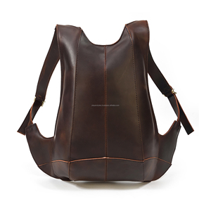 Unisex Cowhide Leather <b>Backpack</b> Customized Logo Premium Laptop Sleeves Casual Office Travel Factory Direct - Product Image 1