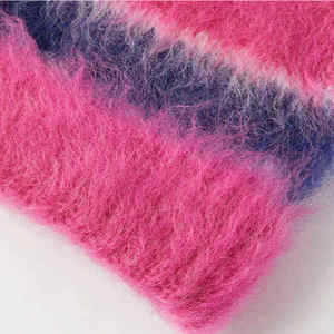 Bonnet d'hiver avec logo jacquard personnalisé Bonnet en mohair tricoté haut de gamme Bonnet taille adulte pour hommes - Product Image 6