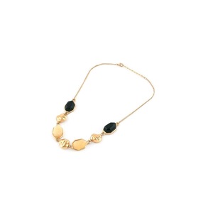 Collier pour femme contemporaine Design de stylo plume à pointe dorée avec embellissement de pierres crème noires Conteneur de bijoux - Product Image 2
