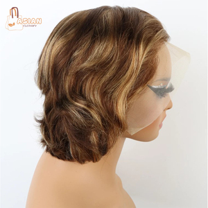 Peluca de Cabello Virgen Remy Brasileño Natural Negro con Parte Media Recta, Línea de Cabello Pre-arrancada, Sin Procesar, con Cutícula, para Mujer, Base de Seda - Product Image 1