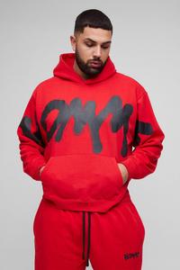 Sudadera con capucha personalizada pantalones de chándal Jogger conjunto Cargo pantalón chándal de gran tamaño Plus Boxy Homme Graffiti estampado chándal con capucha para hombres - Product Image 3