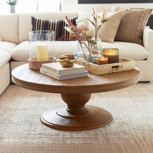 โต๊ะกาแฟไม้เนื้อแข็งสไตล์ร่วมสมัย ดีไซน์เรียบหรู พับเก็บได้ เคลือบแลคเกอร์ ทนทาน เป็นมิตรกับสิ่งแวดล้อม ทำความสะอาดง่าย ดีไซน์แบบโบราณ เฟอร์นิเจอร์สำหรับบ้าน - Product Image 3