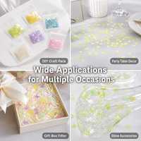 Paillettes PVC papillon lâches de 17 mm aux couleurs irisées et holographiques pour décorations DIY et slime (adultes)