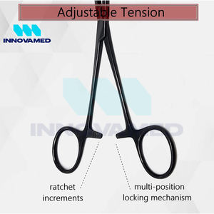 ชุดเครื่องมือผ่าตัดด้วยตนเองอเนกประสงค์สแตนเลสสีดำคีมล็อกห้ามเลือดยุงรองรับออนไลน์นำมาใช้ใหม่ได้ - Product Image 3