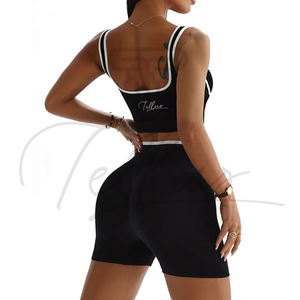 <b>Women</b> <b>Yoga</b> Sets Solid <b>Shorts</b> Breathable Gym Fitness Clothing Latest Style Casual Hot Sale Spandex/Nylon - Product Image 3
