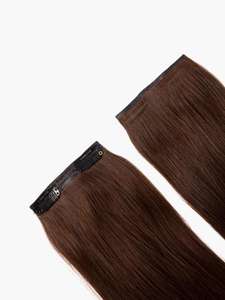 Indie Curls 2 Clips Invisible Côté Patch Clip Dans Les Extensions De Cheveux Naturel Brun Remy Cheveux Bruts Non Transformés Indien Extensions De Cheveux - Product Image 2