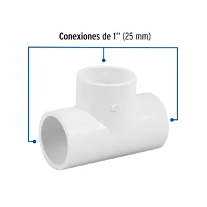 Foset 1 'PVC singolo Tee raccordi scatola con 10 unità - Product Image 2