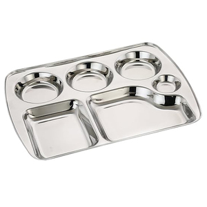 อุปกรณ์บนโต๊ะอาหารทรงกลมแบ่งเสิร์ฟอาหารสแตนเลสโลหะเซิร์ฟเวอร์อาหารเครื่องครัวเสิร์ฟอาหารสำหรับห้องครัว - Product Image 4