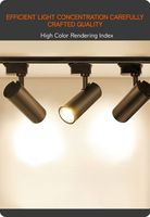Spots de plafond ronds élégants, système d'éclairage linéaire sur rail LED, montage en surface, installation facile, qualité durable et fiable