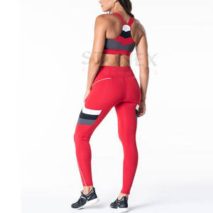 Ensemble de yoga taille haute leggings soutien-gorge de sport grande taille extensible vêtements de fitness ensemble de yoga pour femmes - Product Image 2