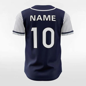 Maillot de baseball Softball Manches courtes contrastées 100% Polyester Respirant Séchage rapide Évacuation de l'humidité Col en V Vêtements d'équipe personnalisés - Product Image 2