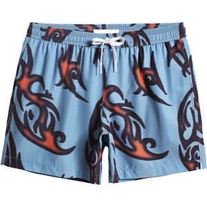 Short de bain camouflage taille haute personnalisé séchage rapide short de plage doublure en maille poches zippées logo personnalisé écologique vente en gros - Product Image 3