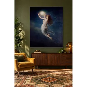 Fida Schweninger Femme portant une lumière dans le ciel nocturne, impression sur toile - Product Image 3
