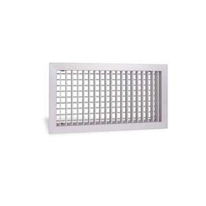 Grille de ventilation murale réglable Aircontrol 300x150 mm en aluminium blanc avec buse d'angle de 90° pour systèmes CVC - Product Image 3