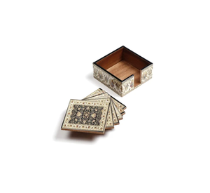 Beau sous-verre en céramique compact en bois jaune artisanat de conception avec support de sous-verre en bois support pour forme personnalisée meilleure vente - Product Image 5