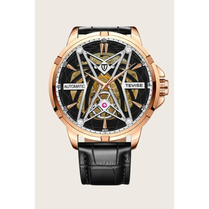 Reloj GearSoul Automático Edición Esqueleto Oro Rosa con Fase Lunar Luminosa, Movimiento Tourbillon, Alta Calidad, Reserva de Energía, Esfera Estilo Hip Hop - Product Image 4