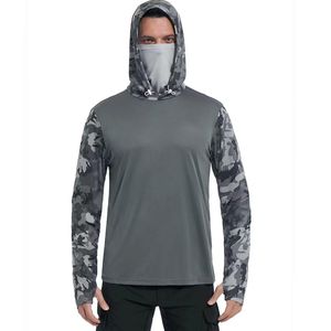 Long Sleeve Quick Dry UPF50+ Summer Outdoor Shirt 100% Cotton with Outdoor Hood - Product Image 1