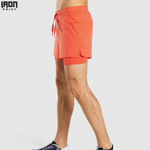 Shorts décontractés pour hommes en polyester/spandex, personnalisables, écologiques, à séchage rapide, respirants, taille mi-haute avec cordon de serrage, couleur unie - Product Image 4