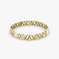 Pulsera de tenis elegante y delicada para mujer Tishya Diamond, de plata de ley 925 con baño de rodio, con moissanita de corte brillante, 15g