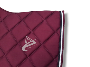 Tapis de selle de cheval équestre anti-rétrécissement couleur bourgogne tissu de coton confortable meilleur vendeur tapis de selle de cheval sautant - Product Image 5