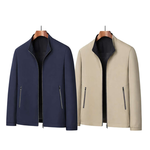 China Bangladesh Factory Price OEM Customized Logo Embroidery Mens Stand Up Collar Casual Spring Autumn Jacket Style Jackets - Product Image 1