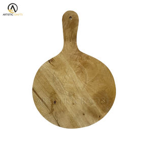 Planche à découper rectangulaire écologique en bambou durable avec bois de manguier style unique pizza servant du fromage pour usage en cuisine - Product Image 2