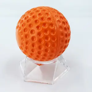 Wholesale 9 Inch Red PU Pitching Machine Dimpled Baseball Ball For Adult Training