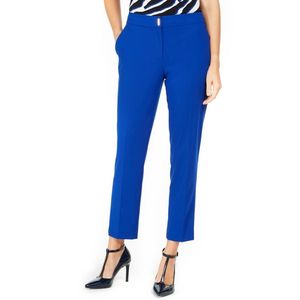 Pantaloni Eleganti da Donna Calvin Klein Blu a Vita Alta e Gamba Dritta, Taglia 2, Casual, Traspiranti e Antipiega - Product Image 1