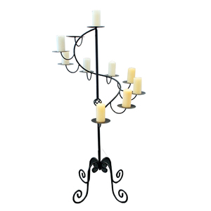 Customized Shape & Design Black Powder Coated for Home Decoration Stand Unique Metal <b>Candelabra</b> Stand 5 Arm Candles Holders - Product Image 2
